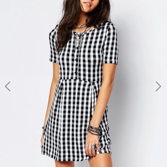 asos checkered dress
