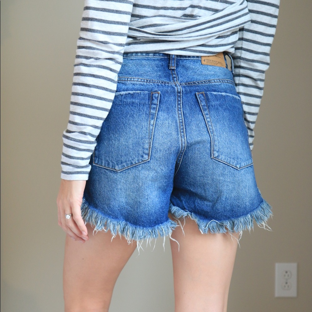 One Teaspoon Blue Cult Bonita High Waist Shorts