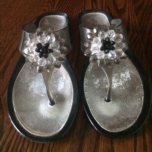 BCBGeneration sandals with flower bead detail