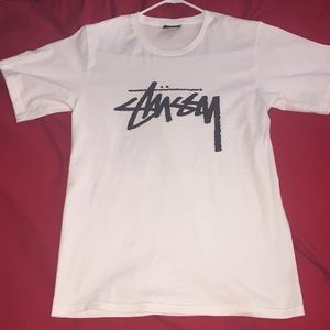 Stussy White/Black tee size small