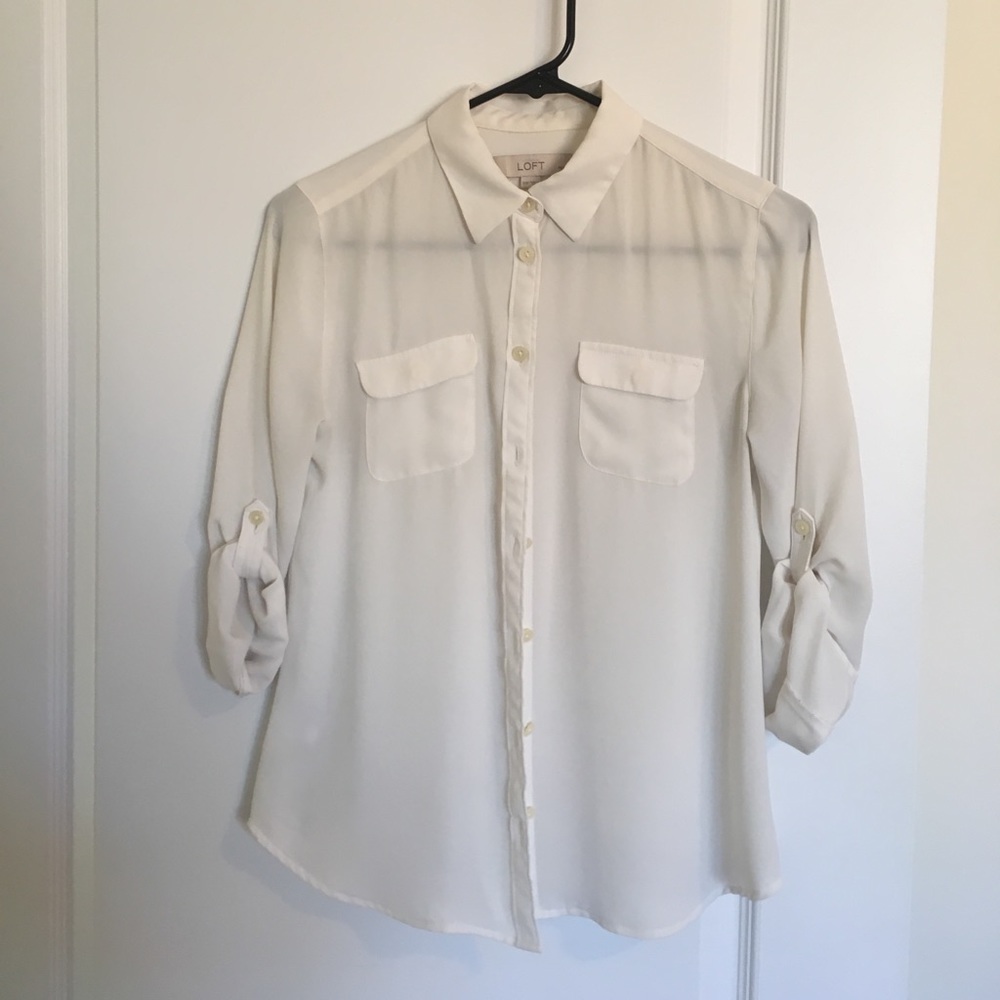 Loft White Blouse