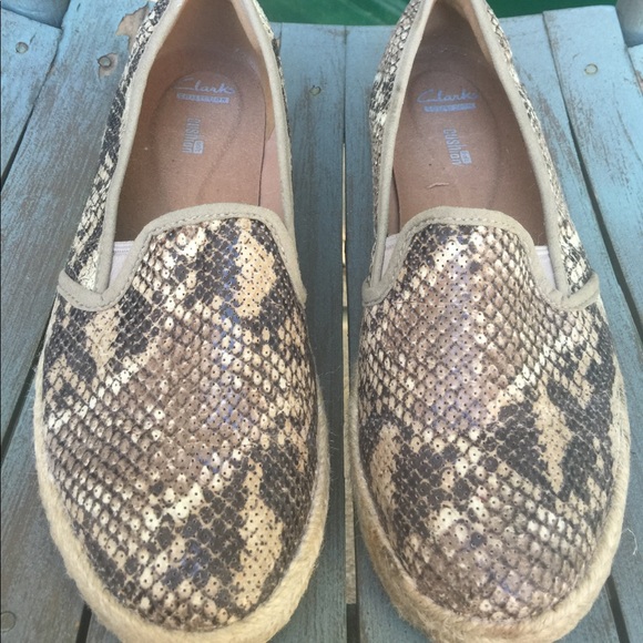 snakeskin slip ons
