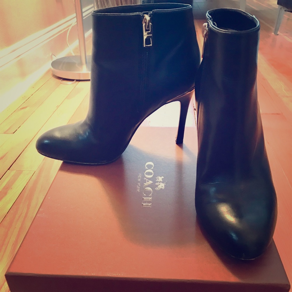 Coach Nila Dress Nappa High Heeled Ankle Boots