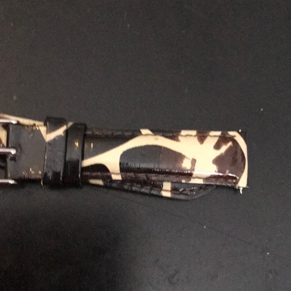 Leather patent watch band