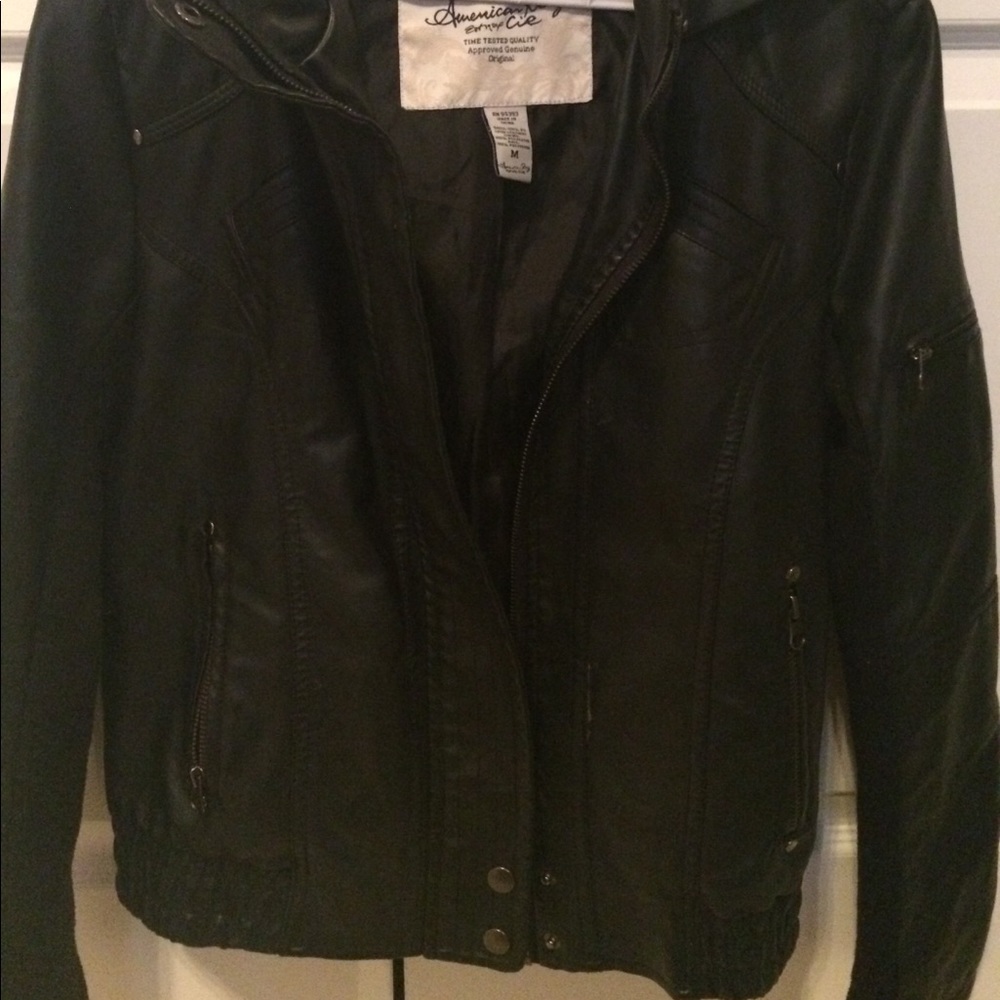 Hooded Leather Jacket