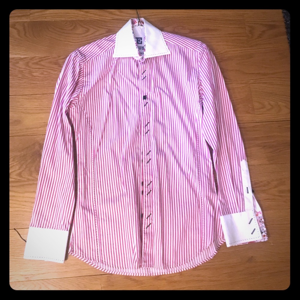 Bertigo Men’s Button-down Shirt Pink Size 2