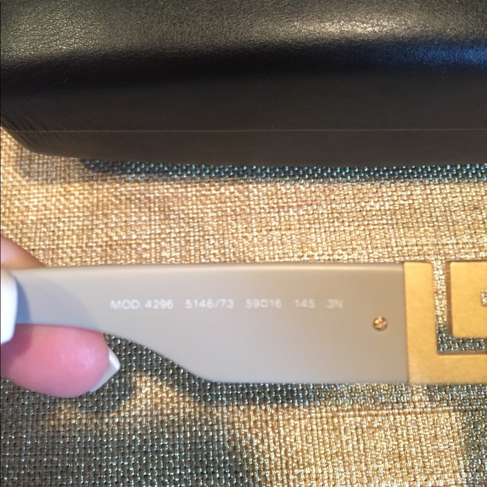 Authentic Versace gray& gold sunglasses with case - Picture 6 of 8
