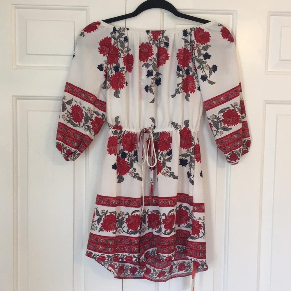 Off the shoulder floral romper