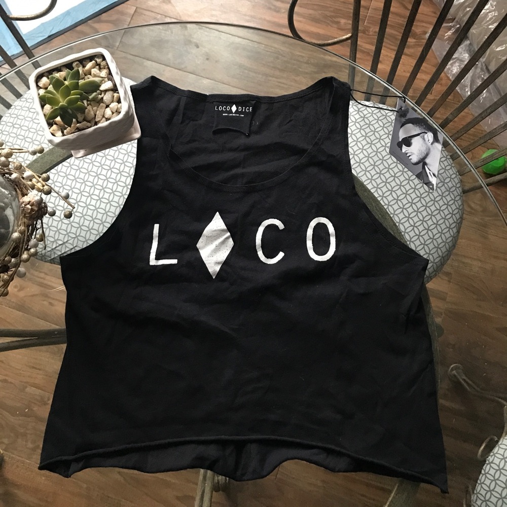 Loco Dice Crop Top Size Large
