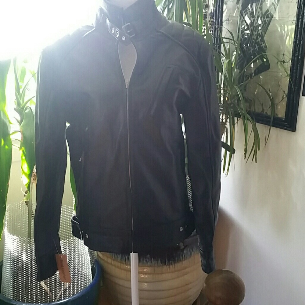 Black Leather Winter jacket