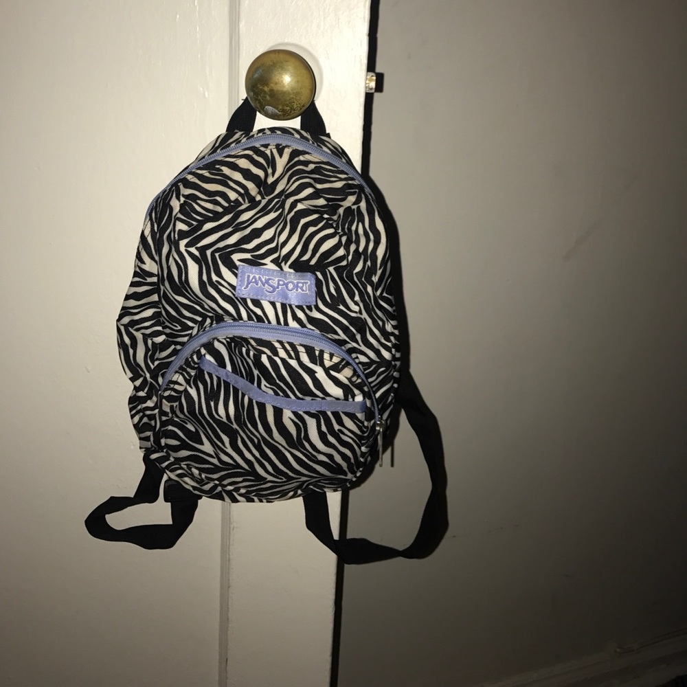Mini zebra print Jansport backpack