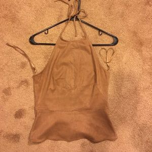 Suede halter