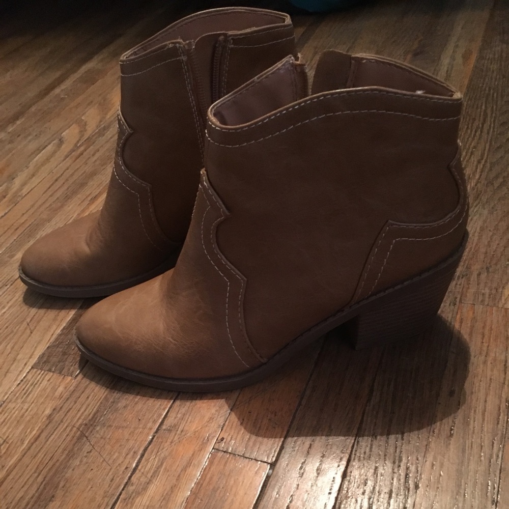 Tan booties