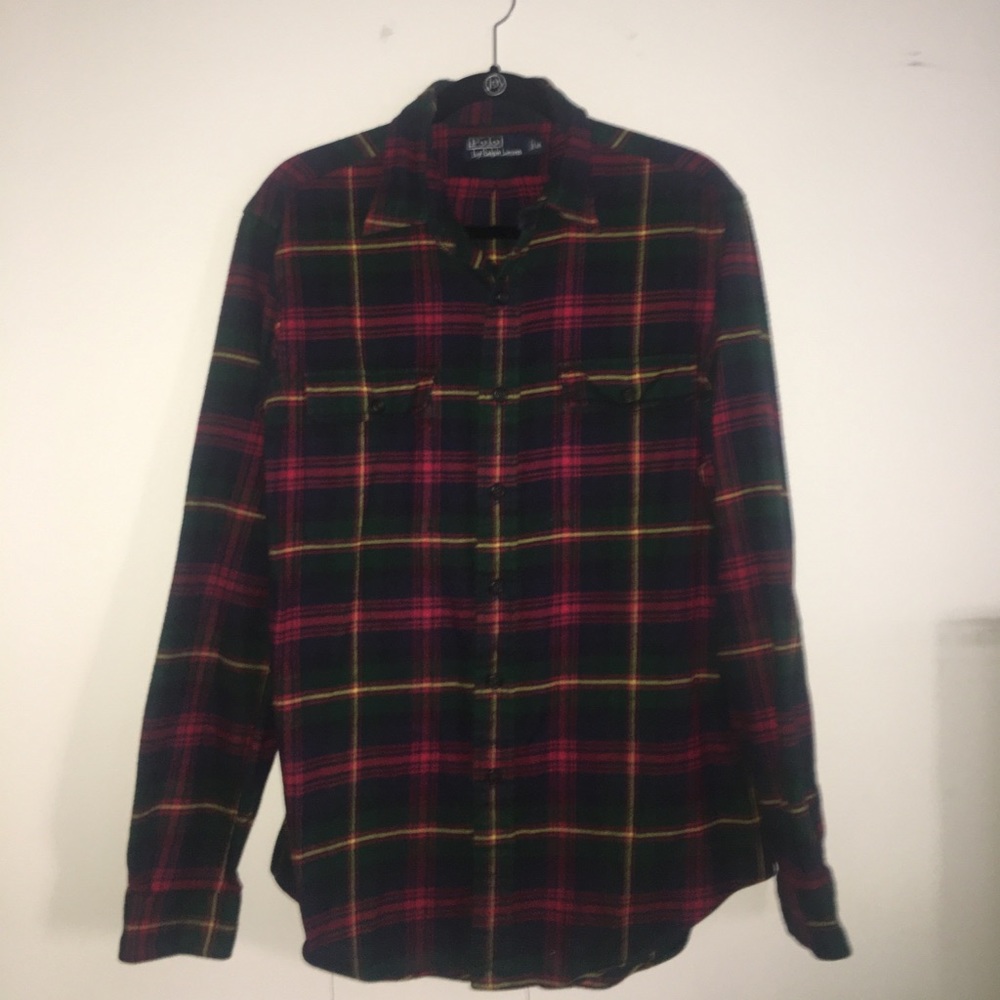 Ralph Lauren Flannel Vintage Wool Shirt Elbow pads