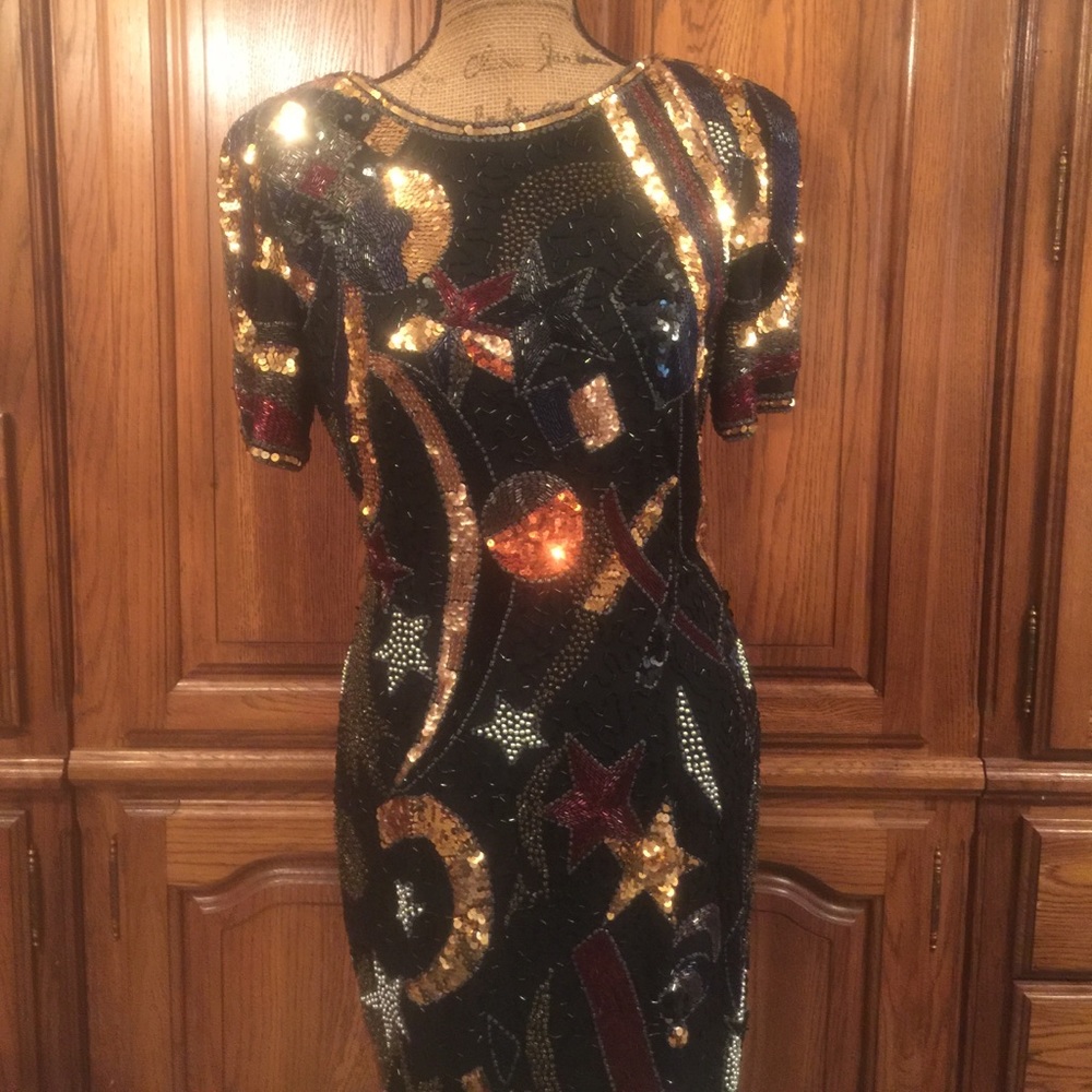 Vintage La Bottega Interstellar Sequined Dress
