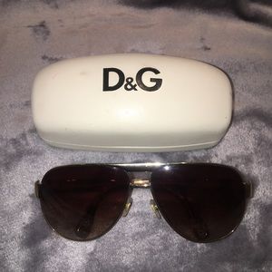 Brown Aviator Dolce & Gabbana Sunglasses