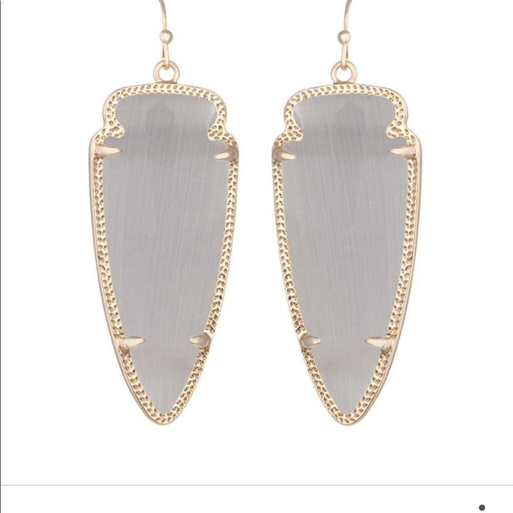 Kendra Scott Skylar earrings in slate catseye