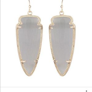 Kendra Scott Skylar earrings in slate catseye