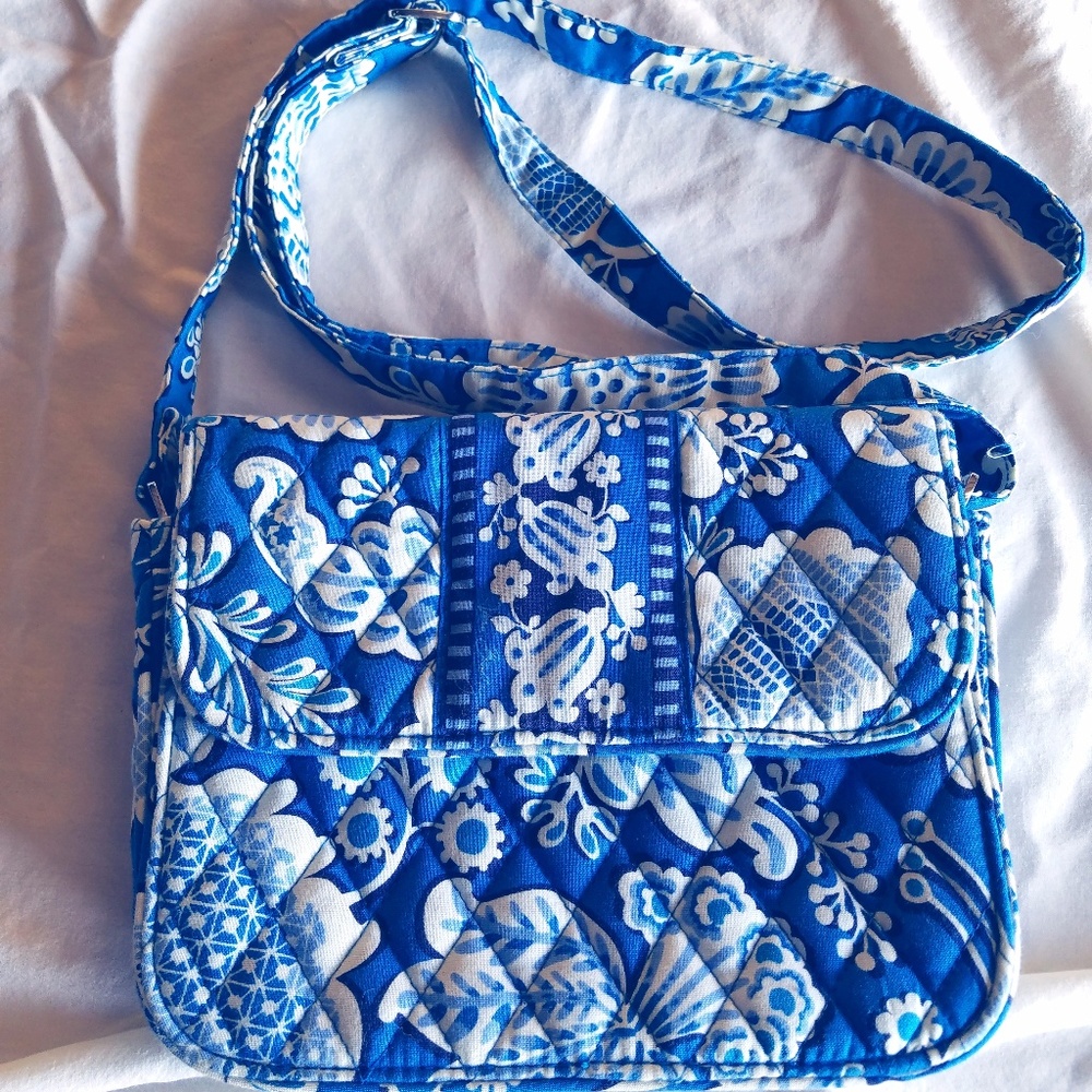 Vera Bradley square purse in Blue Lagoon pattern