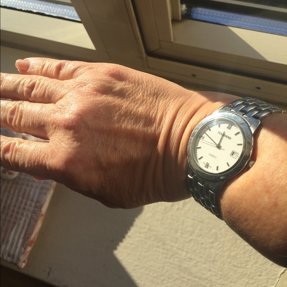 Tourneau Silver bracelet watch with white face main image 6