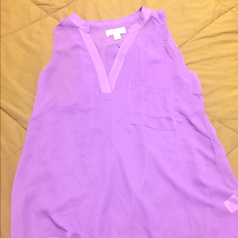 Purple sheer blouse