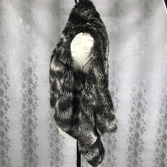 Brown ombré fur open vest - Picture 3 of 5