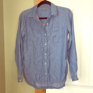Athleta denim button up