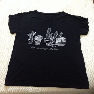 Black Cactus Tee