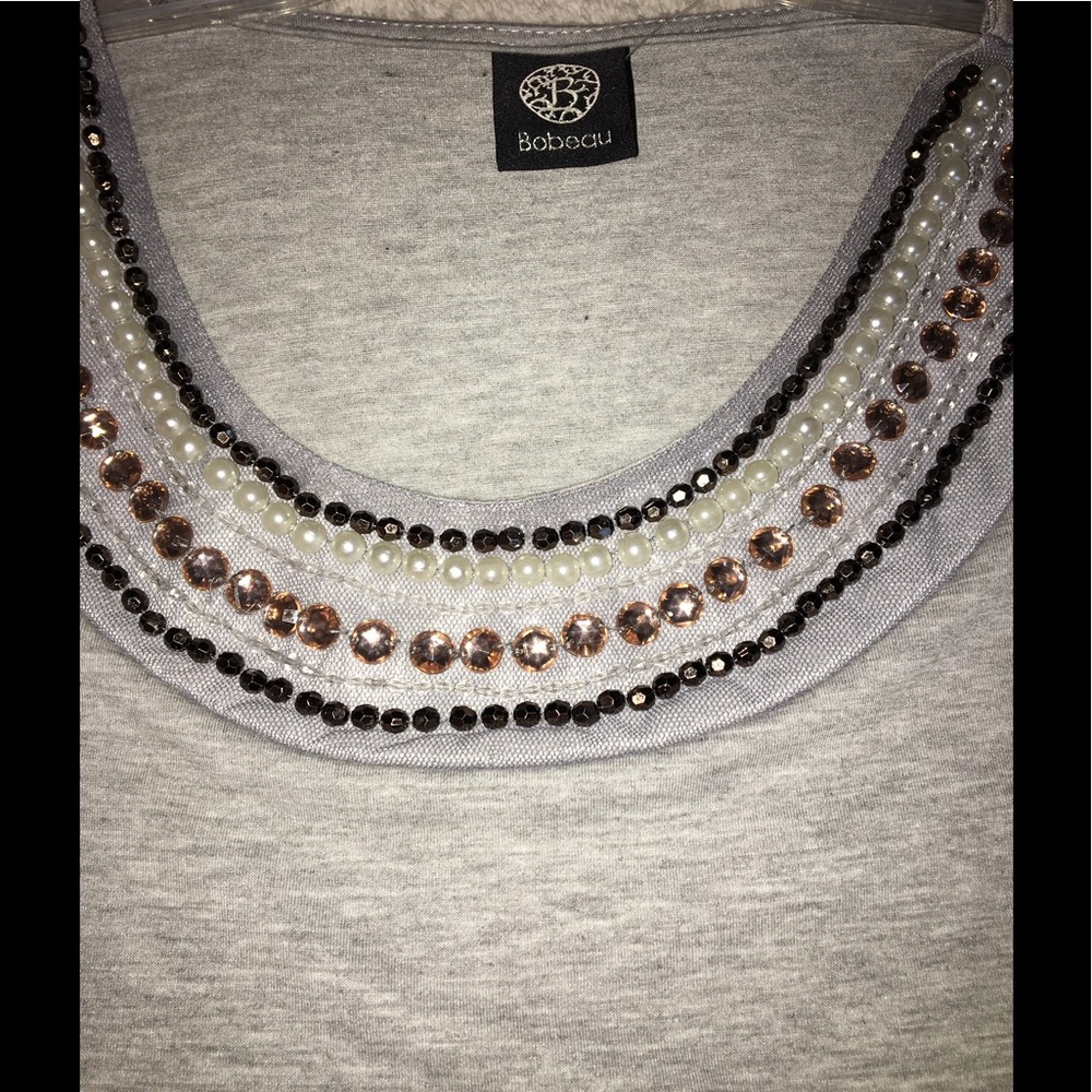 Bobeau 🎆 Jeweled Neck Top