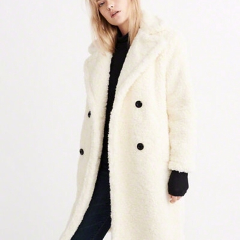 Abercrombie Sherpa/Teddy Car Coat