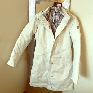 North Face white winter jacket