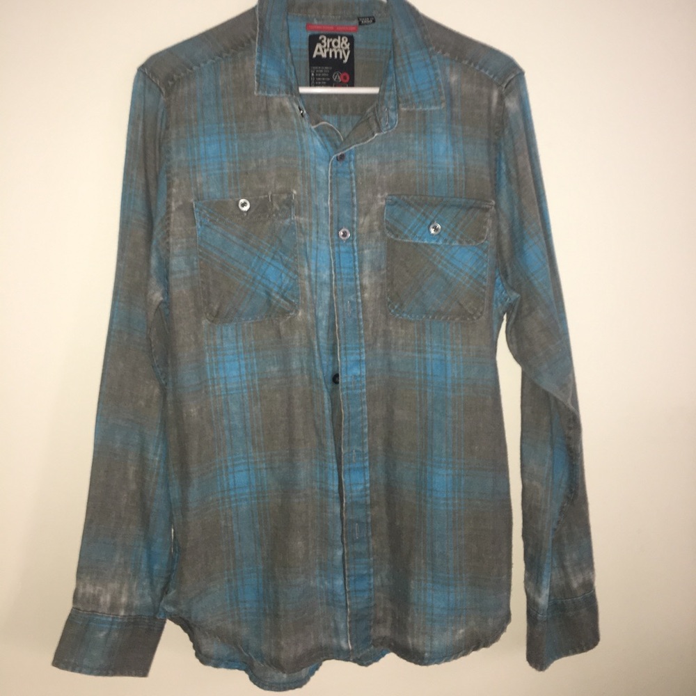 3rd & Army Men’s Button-down Plaid Shirt Small