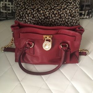 Michael Kors Padlock Lock Purse (Maroon/Burgundy)