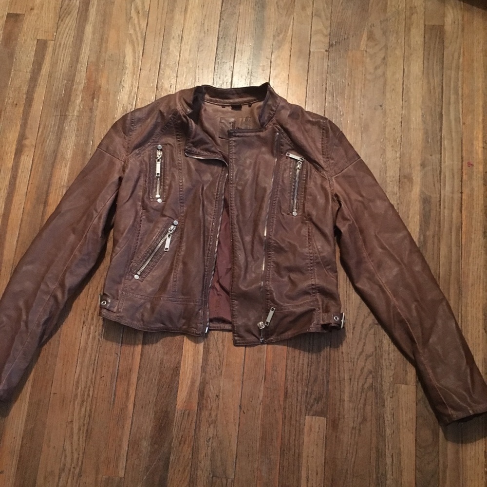 Brown Leather jacket. From Kohl’s.