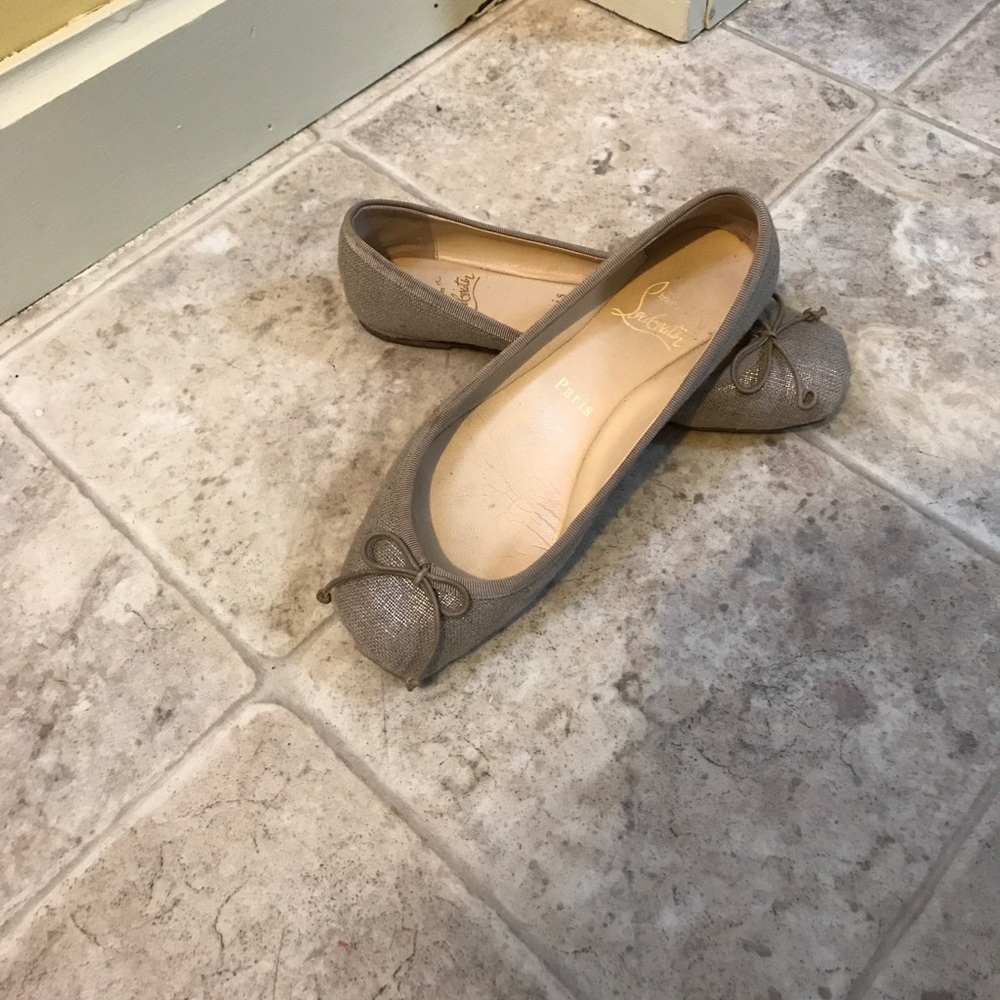 Christian louboutin beige ballet flats