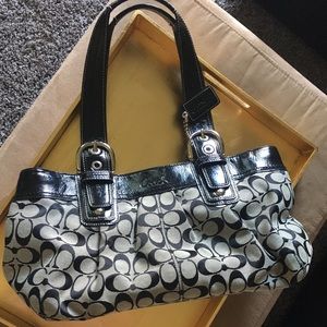 Authentic Black & Grey Coach Purse