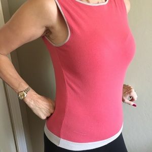 Pucci cashmere coral tank top