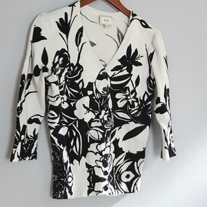 Cream & Black cardigan