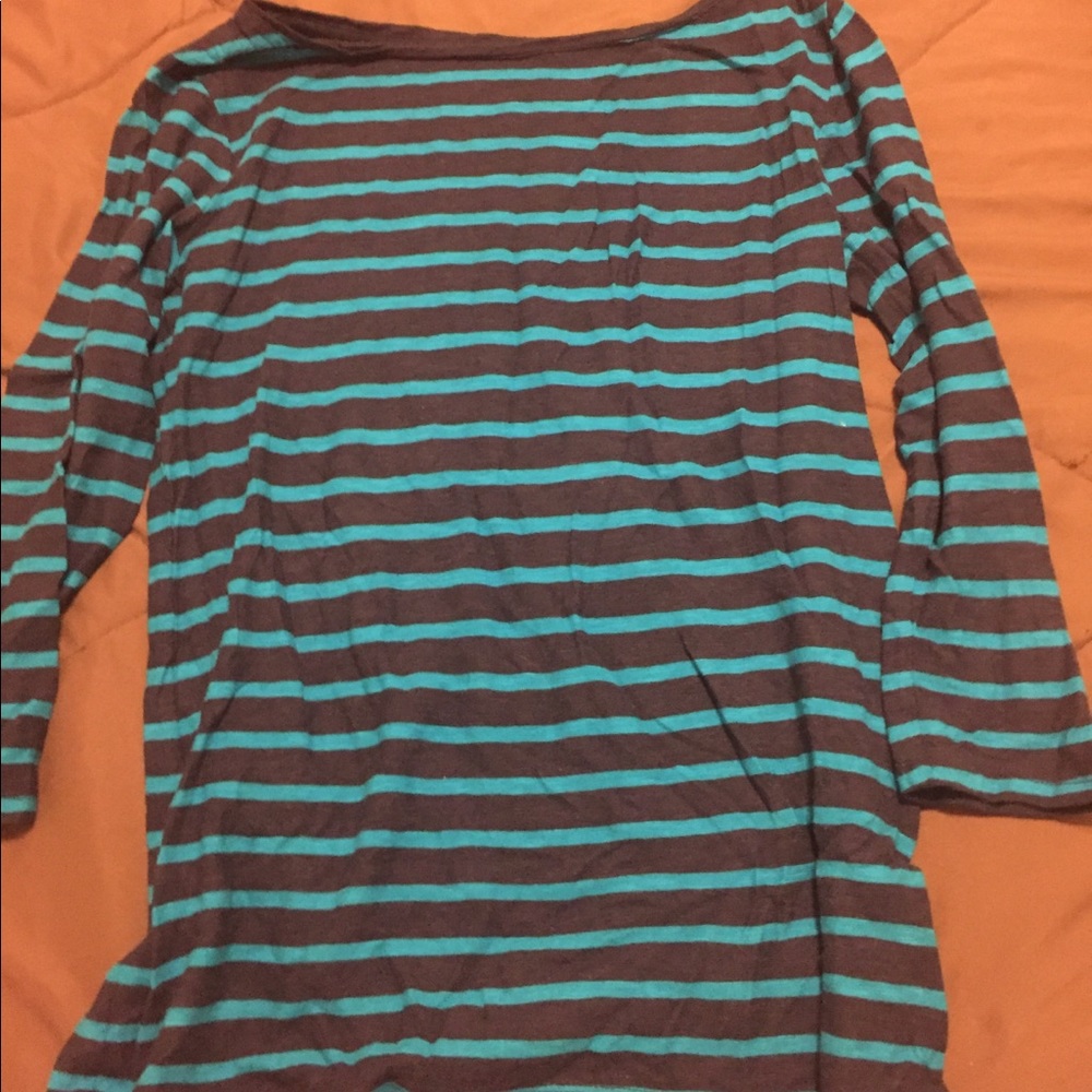 Navy and blue stopped blouse