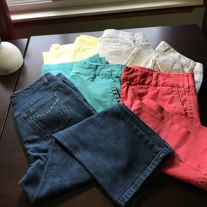 Four pair shorts, skirt and one cropped Jean. $7