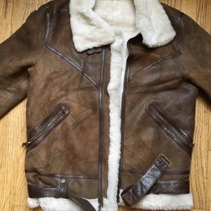 Shearling men’s coat.