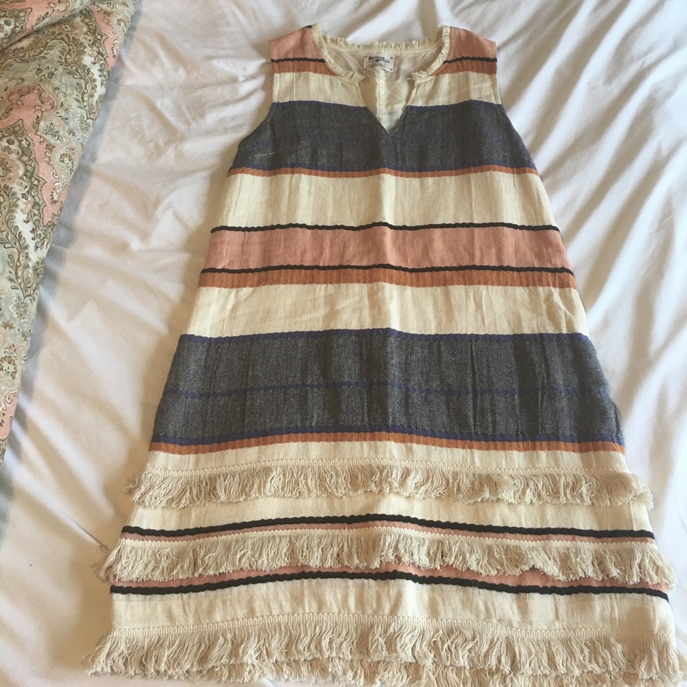 Anthropology fringe shift dress