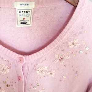 Pink beaded Cardigan