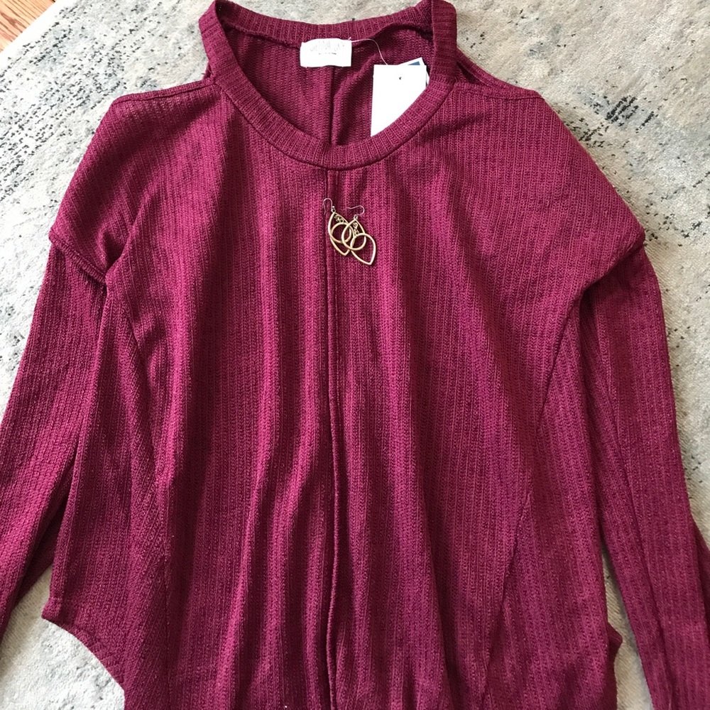 Cold Shoulder Sweater