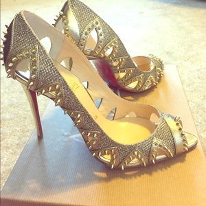 Christian Louboutin Circus City Spiked Pump, Gold