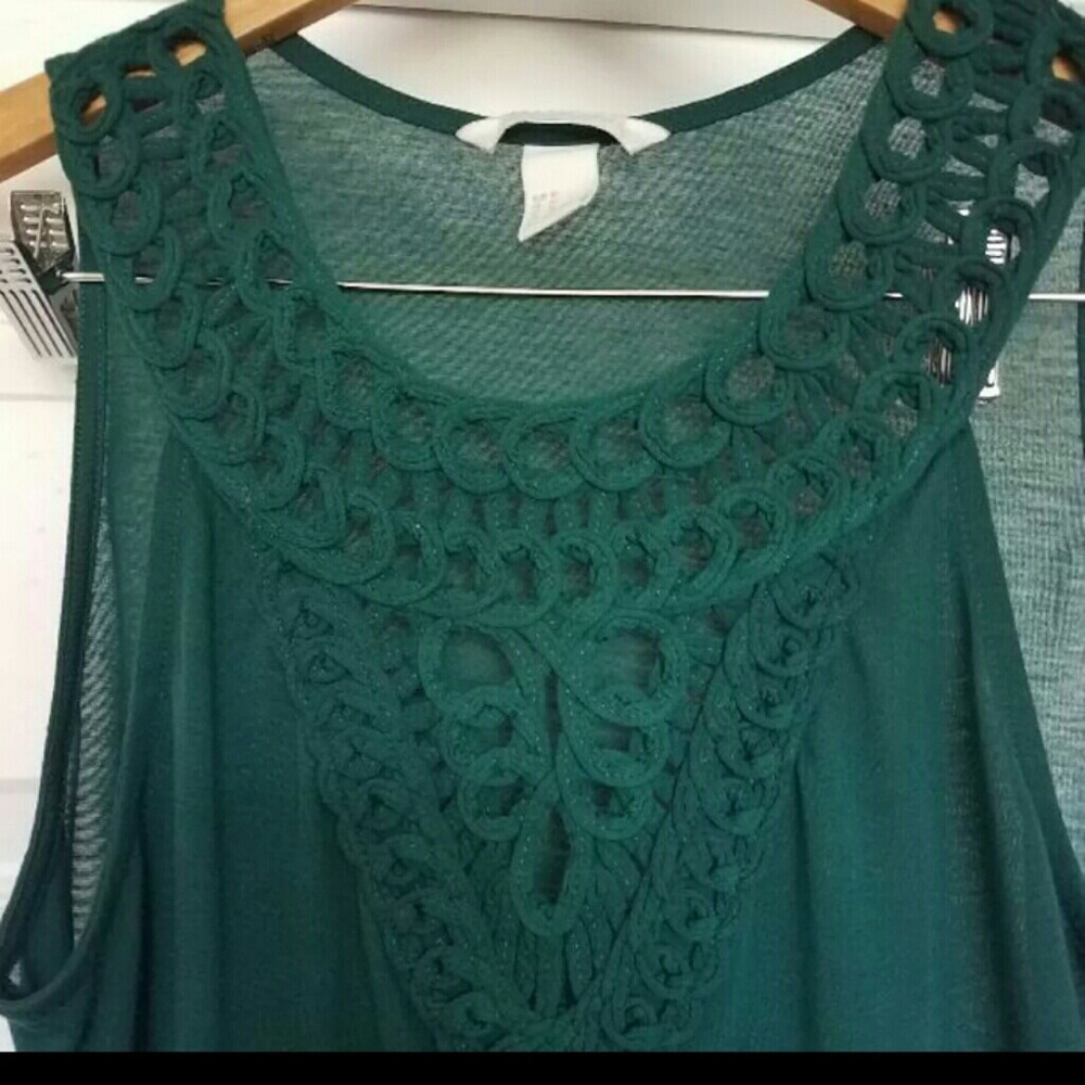 Dark green sleeveless top
