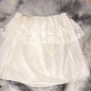 Strapless white shirt