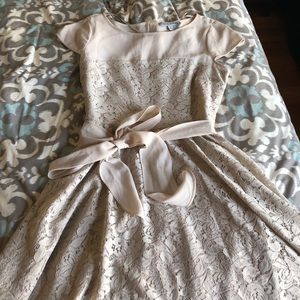 Cream, lace dress