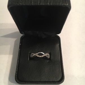 Small diamond infinity ring