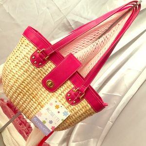 Pink and woven Rossetti Purse